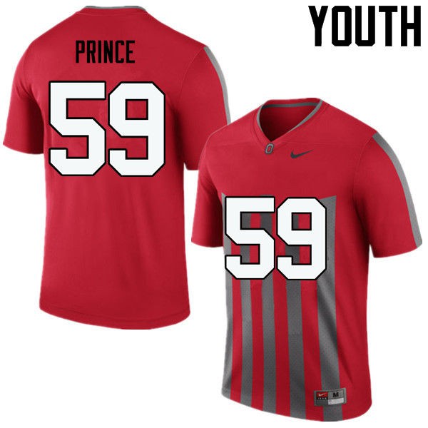 Ohio State Buckeyes #59 Isaiah Prince Youth Embroidery Jersey Throwback OSU43790